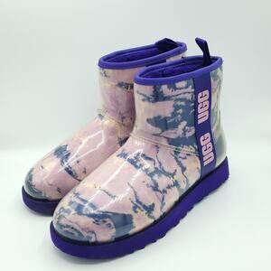 UGG Classic Clear Mini Marble Boot pink purple 1120778 women's size 9